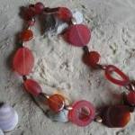 Autumn Red Chunky Necklace